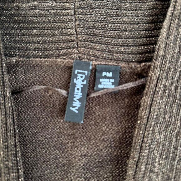 Relativity Crop Women's Brown with gold & sparkles size PM - Picture 3 of 8